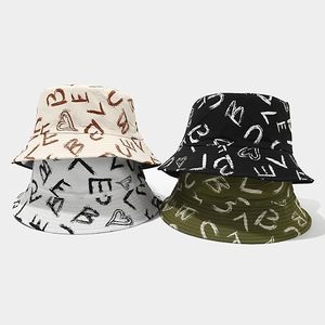 Sombreros de Pescador Unisex Europeos y Americanos, Estampados con Letras y Dibujos Animados, Ajustables, Ligeros, de Algodón y Lino, para Verano y Playa - Product Image 3