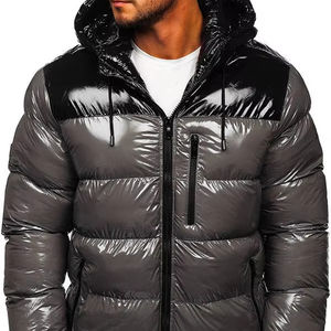 Custom Contrast <b>Padded</b> Polyester Bubble Puffer <b>Coat</b> <b>Waterproof</b> Breathable Warm Summer Unisex Long Thin Front Logo Jacket - Product Image 3
