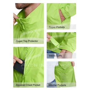 Nueva chaqueta cortavientos de moda de manga larga con diseño personalizado para hombre, chaquetas cortavientos de nuevo estilo para hombre - Product Image 3