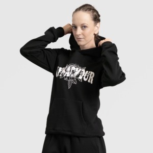 Sudadera con Capucha Negra Achievers para Entrenamientos de Otoño, Tejido de Punto Transpirable - Product Image 3