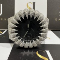 Reloj de Pulsera Deportivo Hip Hop con Diamantes Moissanite VVS, Diseño Ejecutivo para Hombre, Movimiento de Cuarzo ETA, Cristal de Zafiro, Oro Blanco, Correa de Cuero