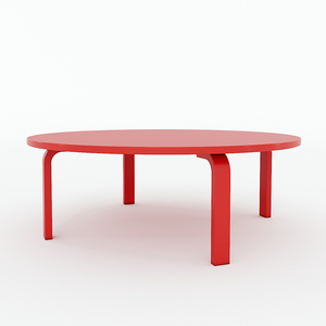 Mesa Redonda Minimalista para Niños para Sentarse en el Suelo 80x80x28cm Madera KGD018 - Product Image 4