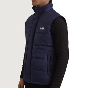 Veste bouffante sans manches à fermeture éclair de style décontracté pour hommes de haute qualité personnalisée OEM gilet d'hiver léger et chaud avec taille personnalisée - Product Image 2