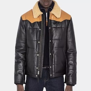 Superior Quality <b>Mens</b> <b>Shearling</b> Leather Winter <b>Jacket</b> With Elegant Finish And Comfortable Warm Lining <b>For</b> Seasonal Fashion - Product Image 2