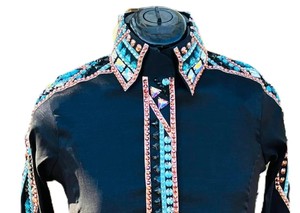 Camisa Vaquera Artesanal para Espectáculos Ecuestres, Cintura Alta, Cierre de Cremallera, Tejido de Tafetán Elástico y Transpirable para Montar a Caballo - Product Image 3