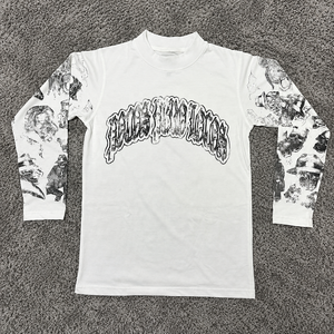 T-shirt décontracté pour homme en coton 100% tricoté, imprimé sérigraphié, streetwear, écologique, coupe classique, personnalisable OEM ODM - Product Image 1