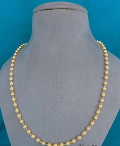 Stunning High Quality Gold Plated Brass <b>Beads</b> with Moissanite Trendy Necklace Women's Traditional Wedding Engagement Party Gift - Product Image 1