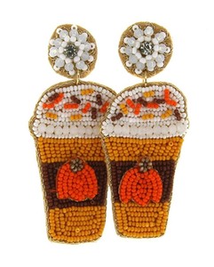 Joyería de moda hecha a mano, con cuentas pendientes de semillas, ligero, India, vela de perlas hecha a mano, Cupcake, luz trasera, cuentas de semillas frontales de fieltro - Product Image 5