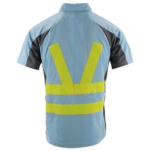 เสื้อยืดโปโลสะท้อนแสงสำหรับผู้ชายเสื้อนิรภัยสะท้อนแสงมองเห็นได้ชัดเจนเสื้อโปโลแบบปรับแต่งได้ - Product Image 6