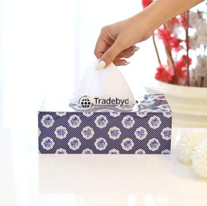 Tradebyd <b>Square</b> <b>Wooden</b> Enamel Printed Eco-Friendly Luxury Handmade Decorative Tissue Holder for Home Hotel Office - Product Image 5