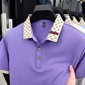 Mode hommes Polo été décontracté à manches courtes boutons hauts nouveau Style de sport de rue vêtements surdimensionnés pull vêtements de Golf - Product Image 1