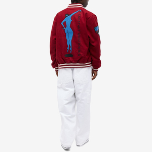 Veste universitaire de haute qualité, dernière tendance, en laine, col montant, logo frontal, vêtement d'hiver, élégante et élégante, veste pour homme - Product Image 2