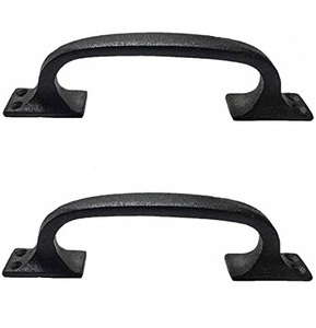 Poignée de porte en métal forgé, finition noire, parfaite pour les maisons, les hôtels, les écoles, les villas, les portes, les portails - Product Image 4