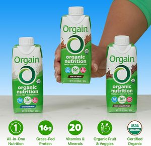 Orgain Organic Nutritional <b>Protein</b> Shake Variety Pack, Chocolate, Vanilla, Mocha, 11 Fl Oz (12 Pack) - Product Image 3