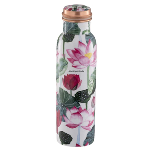 Botella de agua de cobre puro de tamaño personalizado, diseño impreso de esmalte más vendido para gimnasio, yoga, uso doméstico, Vasos - Product Image 4