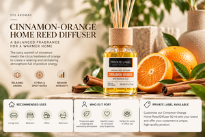 Diffusore di Aromi alla Cannella e Arancia 50ml con Etichetta Privata OEM |   Fragranza per la casa agli agrumi e spezie |   Prodotto in Spagna UE - Product Image 3