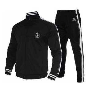 Chándales de dos piezas para hombre con logotipo de tu propia marca personalizada con tela de algodón 100%, chándales para gimnasio, Fitness, Jogging - Product Image 1