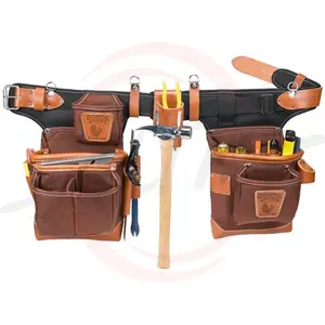 PU Leather Made Organizer Worker Tools Belt Tool Pouch OEM Design Hanging Bags Belts Direct From Factory