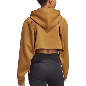 Top corto con capucha de calidad personalizada 2025 para mujer, conjuntos de Top corto de alta calidad personalizados para mujer, Top corto liso de todos los colores para mujer - Product Image 5