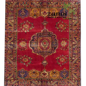 Una de las pocas alfombras persas de Tabriz de 8'10 x 6'5 - Product Image 1