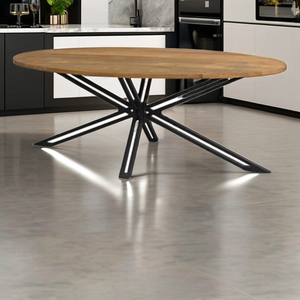 2022 meubles de salle à manger en bois massif modernes tables élévatrices industrielles pieds d'artisanat en métal pour Restaurant hôtel école utilisation en plein air - Product Image 4