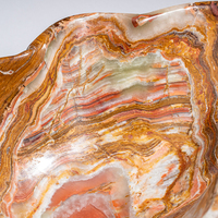 Antiek-stijl gepolijste 100% natuurlijke multicolor onyx marmeren schaal uniek design fruit- en groentepresentatie stuk Pakistan origine hoogwaardig