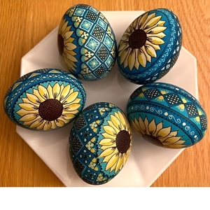 Oeufs en bois élégants à fond plat nouveauté pour l'artisanat et les ornements ou outils d'oeufs de Pâques - Product Image 3