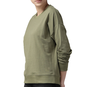 Nouveau design automne hiver sweat uni pour femmes pull à la mode ample sweat-shirt à col rond pour femmes - Product Image 6