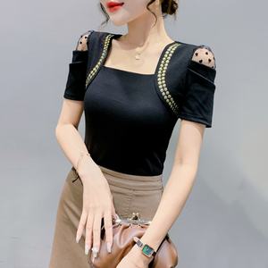 Fabricant en gros de t-shirts à col rond personnalisés, manches courtes, t-shirts basiques décontractés pour femmes, en provenance du Bangladesh - Product Image 6