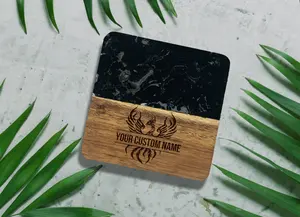 Juego de Posavasos de Madera y Mármol de Primera Calidad para Mesas de Centro y Comedor, Hechos a Mano para Decoración de Oficina en Casa a Bajo Costo - Product Image 6