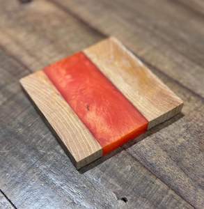 Ensemble de sous-verres en résine époxy de qualité avec effet océan décoratif carré rond en résine époxy par Craftsy Home - Product Image 4