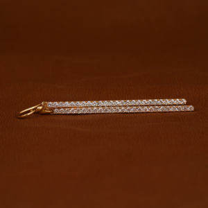 ต่างหูเพชรขนาดยาวสำหรับผู้หญิง14KT ประดับด้วยทองคำอย่างมีสไตล์ดีไซน์คลาสสิกสำหรับทุกโอกาส - Product Image 1