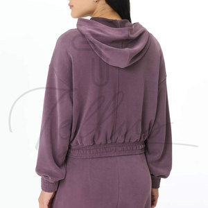 Nueva Sudadera Corta con Capucha para Mujer 2026, Transpirable, Ecológica, de Poliéster/Algodón, Personalizable, de Alta Calidad y Asequible - Product Image 2