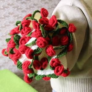 Châle en tricot à <span class=keywords><strong>la</strong></span> main, motif muguet, pour bouquet - É<span class=keywords><strong>l</strong></span>égant foulard floral - Product Image 4