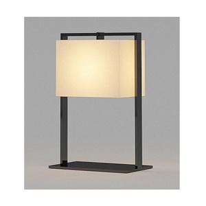 Hot Sale Modern Rectangle Lamp with Rectangular <b>Shade</b> in White Linen Hovers Around Around a <b>Black</b> Iron Open Rectangle Supported - Product Image 1