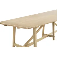 Table à manger - Finition authentique en bois franc rayé, pièce maîtresse pour une élégance rustique