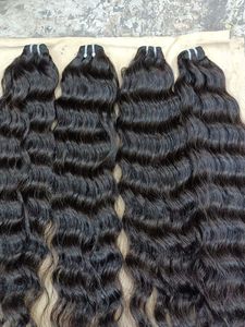 Qualité supérieure 100% brut non transformé 22 \ "cheveux humains vierges du temple indien droits et crépus 12A prix de gros paquet indien - Product Image 3