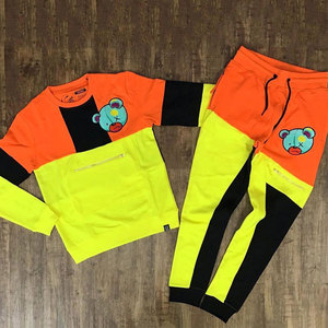 Survêtement à capuche pour homme, ensemble de jogging sport 100% coton avec veste et pantalon de survêtement pour la saison d'automne, deux pièces - Product Image 3