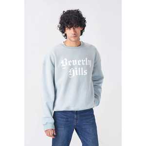 Sweat à capuche et sweat-shirt pour homme vert clair élégant et confortable de Beverly Hills - Product Image 5