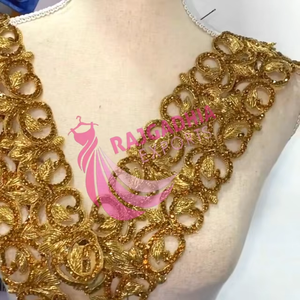 Encaje de Red Bordado con Cuentas Multicolores de Nuevo Estilo, Encaje de Seda con Decoración de Diamantes de Imitación para Prendas y Bolsos - Product Image 6