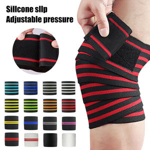 สายรัดพยุงน่องยืดได้สำหรับออกกำลังกายที่รัดเข่าและยืดได้สำหรับงานหนักระบายอากาศได้ดี - Product Image 1