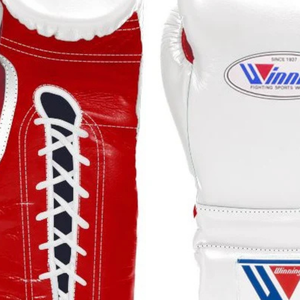 Gants de boxe à lacets Winning, blanc et rouge, cuir de qualité supérieure, gants d'entraînement de boxe professionnels, gants de sparring légers, ajustement professionnel, 8 oz, 10 oz - Product Image 4