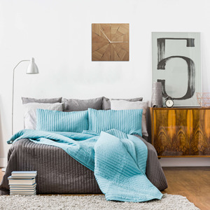 Horloge carrée en bois la plus vendue pour tentures murales horloges murales en bois faites à la main expédition mondiale - Product Image 4