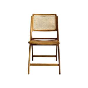 Furniture Living Room <b>Chairs</b> The Main Material Is Teak Wood With A Combination Of Rattan On The Backrest - Product Image 1