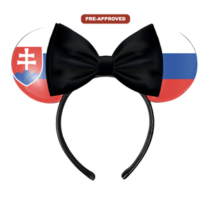 ที่คาดผมสั่งทำพิเศษตามแบบที่กำหนดเอง หูหนูแบบคอนเซ็ปต์ ดีไซน์ที่ได้รับการอนุมัติล่วงหน้า ธงชาติสโลวาเกีย H.E.R. อุปกรณ์เสริม - Product Image 1