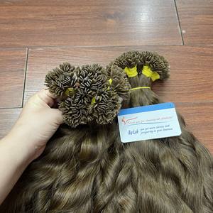 ผมต่อเคราตินปลายแบนทำจากผมคนเวียดนาม100% สีบลอนด์ - Product Image 1