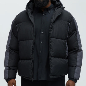 Latest Color Blocked <b>Cheap</b> Rate <b>Puffer</b> <b>Jacket</b> With Hooded Collar Custom Logo Design With Zipper Closure Full Sleeves Trending - Product Image 6