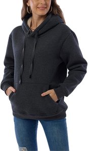 Women's Casual Winter Warm Fleece <b>Sherpa</b> <b>Lined</b> Pullover Hooded Sweatshirt Customizable Designs <b>Hoodies</b> - Product Image 2