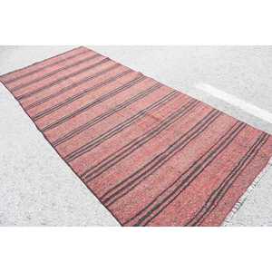 พรมตุรกีวินเทจขนาด 4.6x10.2 ฟุต พรมขนาดใหญ่ พรมสีแดงขอบคิลิม - Product Image 2