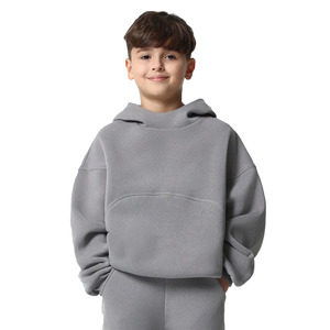 Custom Long Sleeve Children Tracksuits 100% Cotton Pullover Hoodie Tracksuits Children Tracksuits 2 Pcs Sets - Product Image 5